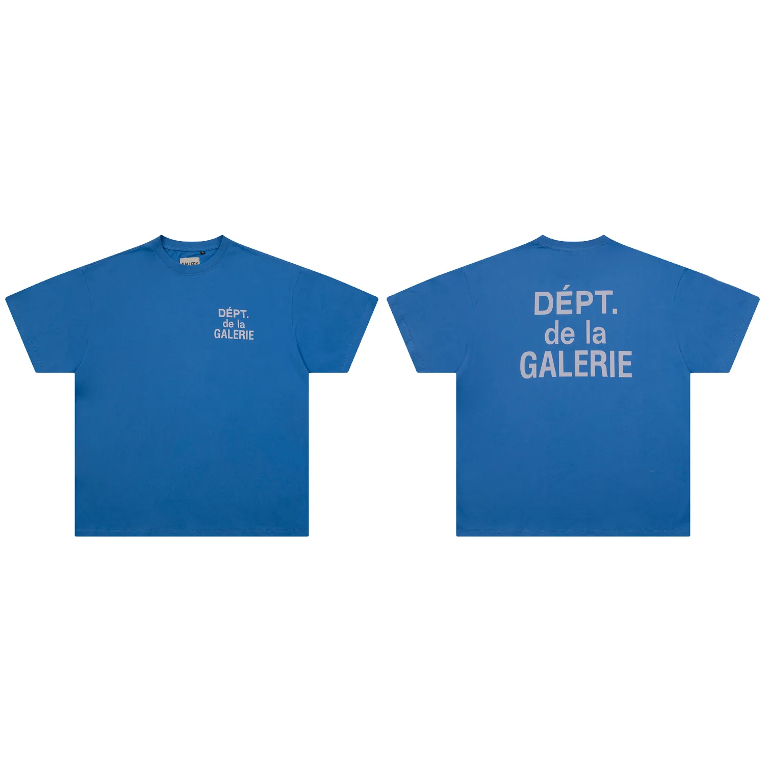 648#Gallery Dept New Classic Basic French Letters LOGO Basic Slogan Round Neck Short Sleeve T-Shirt Pure Cotton Tee Royal Blue Red Lake Blue Apricot Print Blue Apricot Print Black S～XL p90